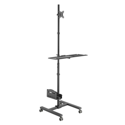 SUPPORTO WORKSTATION E MONITOR MOBILE A ROTELLE 17''/32'' EQUIP 650171 SUPP.FINO A 8KG (SCHERMO)-VESA:100X100-EAN: 4015867236260