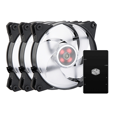 KIT VENTOLA X CABINET COOLER MASTER MFY-P4DC-153PC-R1 MASTERFAN PRO 140 AIR PRESSURE RGB PACK - 3X140X140X25+CTRL RGB 65