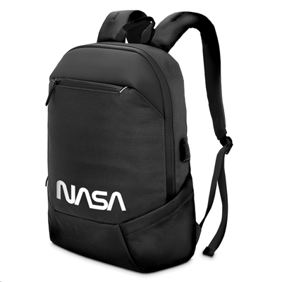 BORSA ZAINO NB 15.6'' ATLANTIS NS-KLB200311-A MOD. NASA- NERO-CAP.25L-1P USB EST.+CAVO PROL.INT.-DOPPIA TASCA PORTA OGG.