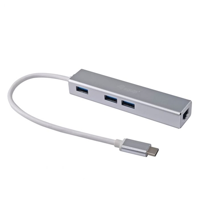 HUB EQUIP 133481 USB-C A 3P USB3.0 CON ADATT. GIGABIT- EAN: 4015867225677