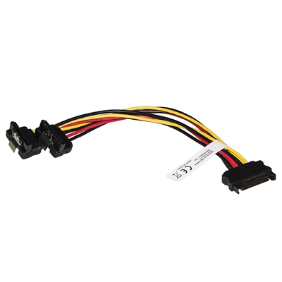 CAVO ALIMENTAZIONE SATA E10365 DA 15 PIN SATA MASCHIO A 2 X 15 PIN SATA 90^