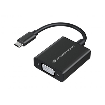 ADATTATORE DA USB-C A VGA ADAPTER CONCEPTRONIC ABBY05B SUPPORTA LA RISOLUZIONE FINO A 1080P 60HZ