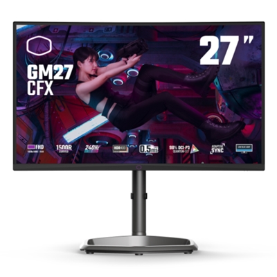 MONITOR COOLER MASTER GAMING GM27-CFX LCD LED FHD CURVED 1920X1080 27'' 0,5MS 16:9 DP 2XHDMI 400NITS 240HZ CMI-GM27-CFX-EK