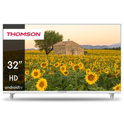 TV THOMSON 32'' FRAME LESS 32HA2S13W SMART-TV ANDROID 11 DVB-T2/S2 HD 1366X768 WHITE CI+ SLOT 3XHDMI 2XUSB VESA