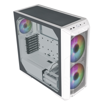 CABINET ATX MIDI TOWER COOLER MASTER H500-WGNN-S00 HAF500 MESH WHITE ATX 2X3.5/2.5 2X2.5 2XUSB3.2 2X200MM-ARGB NOALIM