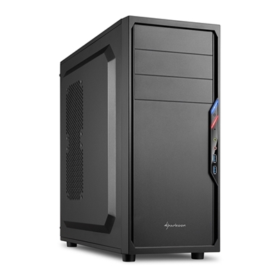 CABINET ATX SHARKOON VS4-V NERO 6SLOT 44,5X20X43CM 2X5,25'' 3X3,5'' 4X2,5'' 2XUSB3.0 1XVENTOLA-120MM