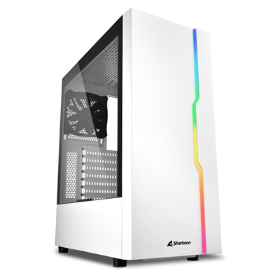 CABINET ATX SHARKOON RGB SLIDER BIANCO 7SLOT 40X19X45,6CM 2X3,5'' 5X2,5'' 2XUSB3.0 1XUSB2.0 FINESTRA LATERALE