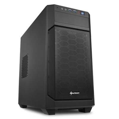 CABINET MICRO ATX SHARKOON V1000 NERO 4SLOT 45X19,5X40,2CM 2X5,25'' 2X3,5'' 2X2,5'' 2XUSB3.0 2XVENT.-120MM