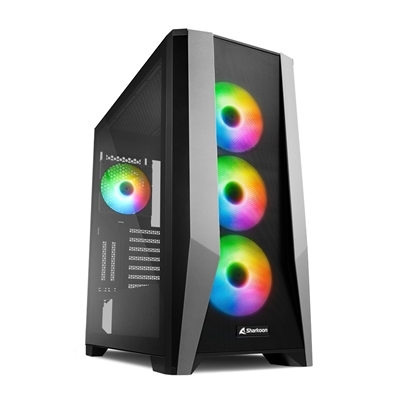 CABINET ATX SHARKOON TG7M RGB 7SLOT 48,5X22X48.8CM 2X3,5'' 4X2,5'' 2XUSB3.0 4XVENT-RGB-120MM FINESTRA LATERALE