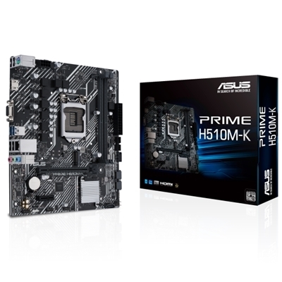 MB ASUS PRIME H510M-K H510 LGA1200 2XDDR4DC-3200O.C. D-SUB HDMI 1XPCIE4.0X16 4XSATA3 M.2 GBLAN USB3.2 MATX 90MB17N0-M FINO:31/01