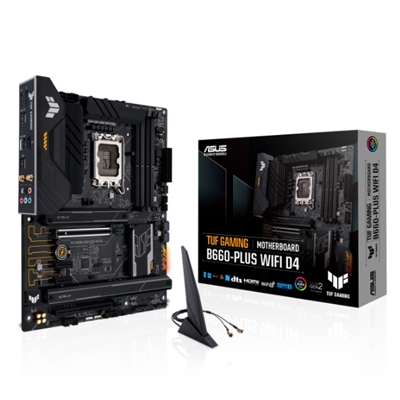 MB ASUS TUF GAMING B660-PLUS WIFI D4 B660 LGA1700 4XDDR4DC-5333OC HDMI DP 1XPCIE5.0X16 4XSATA3R M.2 WIFI ATX 90MB1920-M1EAY0