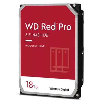 HARD DISK SATA3 3.5'' X NAS 18000GB(18TB) WD181KFGX WD RED PRO 512MB CACHE 7200RPM NAS FINO A 24 SLOT HARD DRIVE