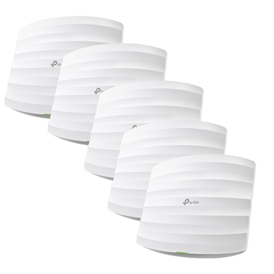 KIT WIRELESS N ACCESS POINT 1750M DUALBAND TP-LINK EAP245(5 PACK) 1P GIGA LAN,802.3AF POE, MULTI-SSID, 6 ANTENNE INT.