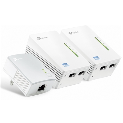 POWERLINE 500M WIRELESS EXTENDER TP-LINK TL-WPA4220T-KIT (KIT 3PCS) INCL. 2PCS TL-WPA4220 + 1 TL-PA4010 - GARANZIA 3 ANNI-