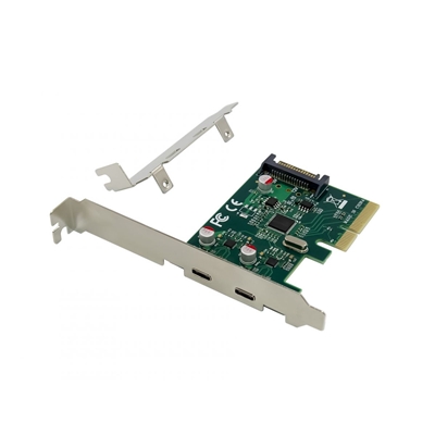 SCHEDA PCI EXPRESS 2P USB3.2 GEN 2 TYPE-C CONCEPTRONIC EMRICK07G SUPP.HOT-SWAPPING,UASP, CONNETT.SATA 15 PIN