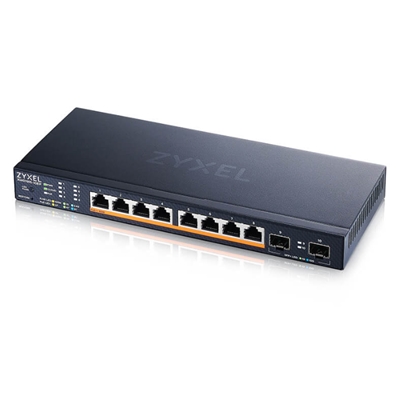 SWITCH ZYXEL XMG1915-10EP-EU0101F 8P 2.5 MGIGABIT POE +2P 10GBE SFP+ NEBULAFLEX - SUPPORTO IPV6 VLAN - SENZA VENT.- DESKTOP