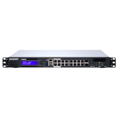 NAS-SWITCH MANAGED QNAP QGD-1600P-4G 2HD SATA6 (NN INCL.) 4GB DDR4-CPU CEL.J4115 16P DI CUI 1GBPS POE-2P SFP+ 1P HOST PORT