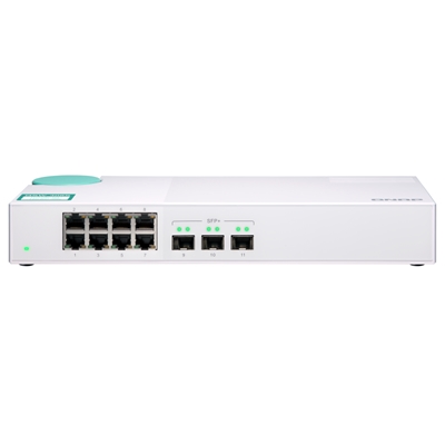 SWITCH 10GBE QNAP QSW-308S 11P DI CUI 8P 1GBPS, 3P SFP+ - UNMANAGED SWITCH