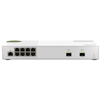 SWITCH QNAP QSW-M2108-2S 10P WEB MANAGED DI CUI 2P 10GBE SFP+ 8P 2.5GBE (RJ45)