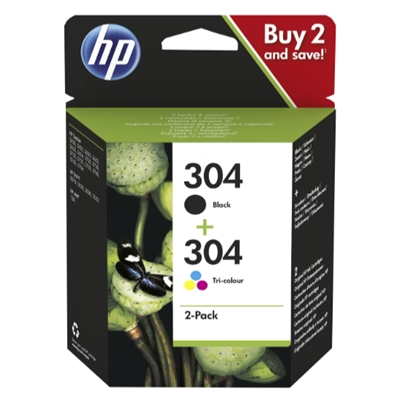 CARTUCCIA HP 304 MULTIPACK 3JB05AE NERO+COLORE 120+100PG