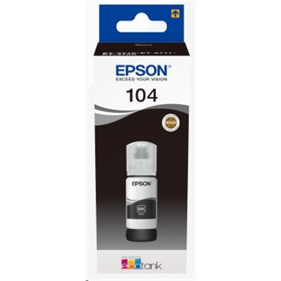 FLACONE EPSON 104 C13T00P140 NERO 65ML 4.500PG PER ECOTANK ET-2710 ET-2714 ET-2720 ET-2721 ET-4700