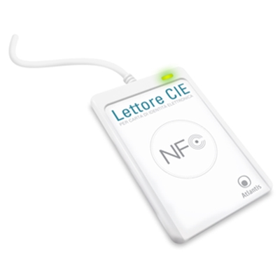 LETTORE NFC CONTACTLESS PER CARTA DI IDENTITÀ ELETTRONICA ITALIANA CIE 3.0 ATLANTIS P005-CIEA211-EAN: 8026974022475