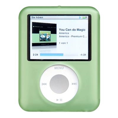 CUSTODIA SILICONE PER MP3 IPOD NANO A/MPC-N3SG TERZA GENERAZIONE VERDE