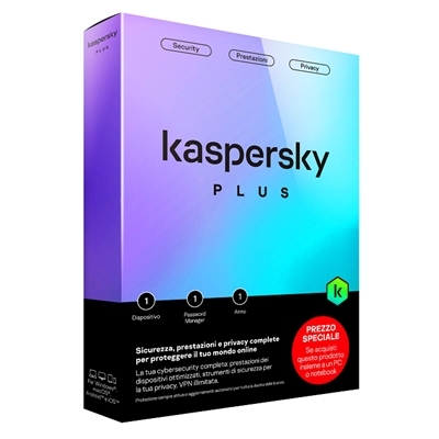 KASPERSKY BOX PLUS -- 1 DISPOSITIVO ATTACH (KL1042T5AFS-SATT) FINO:30/09