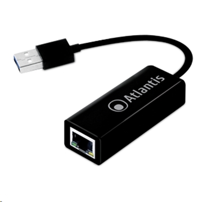 ADATTATORE DA USB3.0 A PORTA LAN GIGABIT ADAPTER 10/100/1000MBIT ATLANTIS A02-UTL30 -GARANZIA 2 ANNI-