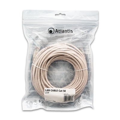 CAVO RETE CAT.5E-UTP (CAVO PATCH) ATLANTIS P019-LAN_5E-U-Y - 15MT