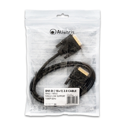 CAVO DVI-D (18+1) 2.0 MM 1MT ATLANTIS P019-DVI-D-MM-1 FINO:31/12