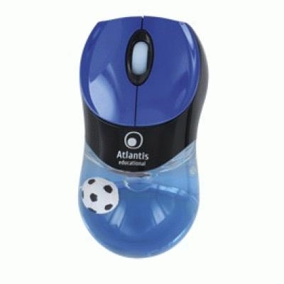 MOUSE USB ATLANTIS E009-MUK-NA LINEA EDUCATIONAL - 2 TASTI CON SCROLL - NERO/AZZURRO - EAN 8026974015279 -GARANZIA 2 ANNI-