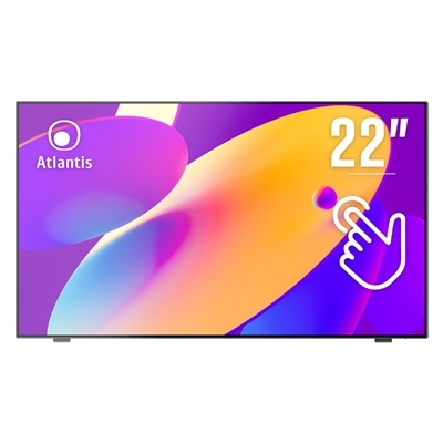 MONITOR TOUCH ATLANTIS MULTIMEDIALE 22'' (21.45'') A05-T22A-VHDM 10 TOCCHI OD 7MS/TYP 14MS,CONT.1000:1 FULL HD 1080P -F FINO:31/08