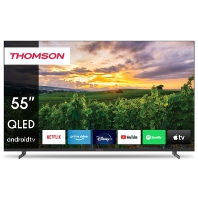 TV THOMSON QLED 55'' FRAME LESS 55QA2S13 SMART-TV 4K ANDROID 11 DVB-T2/S2 UHD 3840X2160 DARK GREY CI+ SLOT 4XHDMI 2XUSB VESA