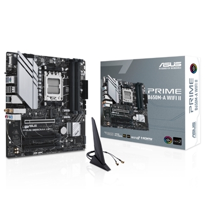 MB ASUS PRIME B650M-A WIFI II B650 AM5 4XDDR5DC-6400(OC) DP HDMI D-SUB 1XPCIE4.0X16 4XSATA3 M.2 WIFI USB3.2 MATX 90MB1EG0-M0EAY0