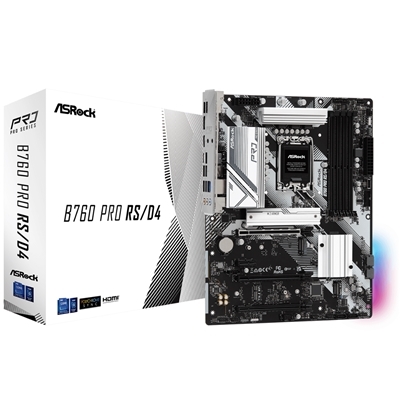 MB ASROCK B760 PRO RS/D4 LGA1700 4XDDR4DC-5333OC 1XPCIE4.0X16 HDMI DP 4XSATA3RAID M.2 GBLAN USB3.2 ATX 90-MXBL80-A0UAYZ