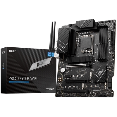 MB MSI PRO Z790-P WIFI LGA1700 4XDDR5DC-7000O.C. 1XHDMI 1XDP 1XPCIE5.0X16 4XM.2 6XSATA3R GBLAN USB3.2 WIFI-6E BT ATX FINO:30/08