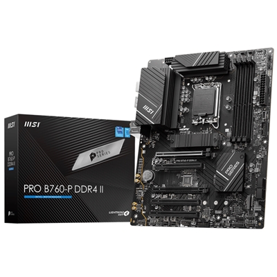 MB MSI PRO B760-P DDR4 II LGA1700 4XDDR4DC-5333O.C. 1XHDMI 1XDP 1XPCIE4.0X16 2XM.2 4XSATA3R GBLAN USB3.2 ATX FINO:30/08