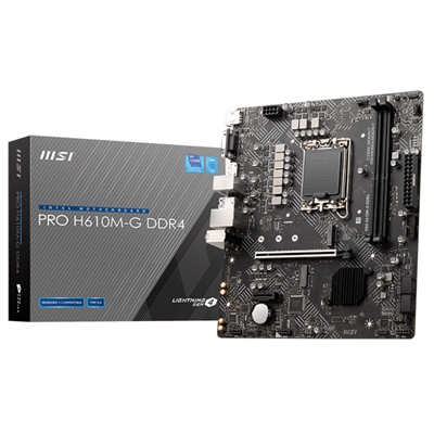 MB MSI PRO H610M-G DDR4 LGA1700 2XDDR4DC-3200 1XHDMI 1XDP 1XPCIE4.0X16 1XM.2 4XSATA3 GBLAN USB3.2 MATX FINO:30/08