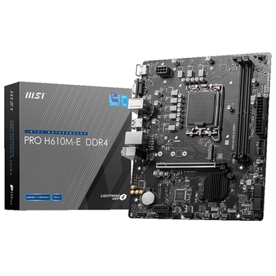 MB MSI PRO H610M-E DDR4 LGA1700 2XDDR4DC-3200 1XHDMI 1XPCIE4.0X16 1XM.2 4XSATA3 GBLAN USB3.2 MATX FINO:30/08