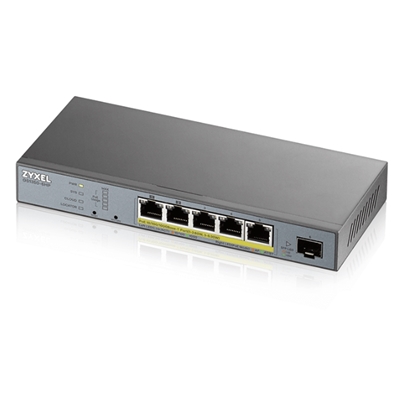 SWITCH 5P LAN GIGABIT POE ZYXEL GS1350-6HP-EU0101F NEBULAFLEX MANAGED X CCTV - 1P SFP-1Y SERV.NEBULAPRO