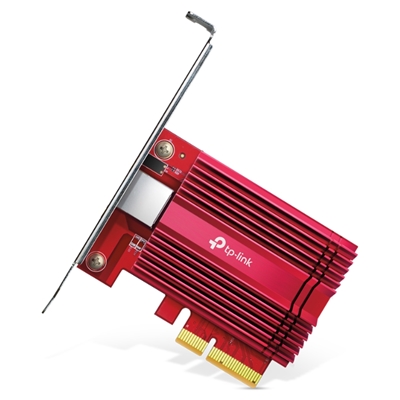 ADATTATORE DI RETE TPLINK TX401 10 GIGABIT PCI EXPRESS, PCIE 3.0 × 4, INCL. CAVOCAT6A, SUPP.STANDARD DI RETE 10/5/2.5/1 GBPS