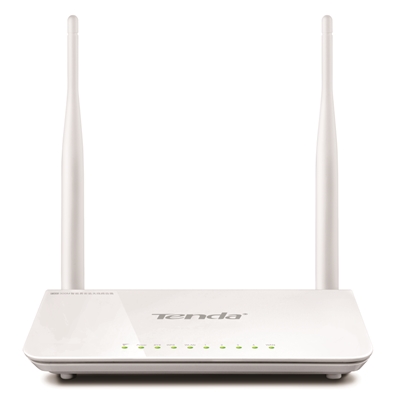 WIRELESS N ROUTER TENDA F300 300M 4P LAN 10/100M 2.4GHZ IP STATIC.- 2 ANT. FISSE 5DBI--GARANZIA 3 ANNI