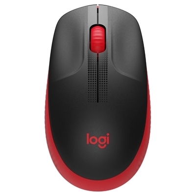 MOUSE LOGITECH RETAIL M190 FULL SIZE WIRELESS OTTICO NERO/ROSSO USB 3 TASTI 1000DPI P/N 910-005908